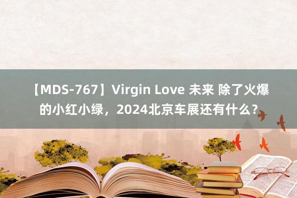 【MDS-767】Virgin Love 未来 除了火爆的小红小绿，2024北京车展还有什么？