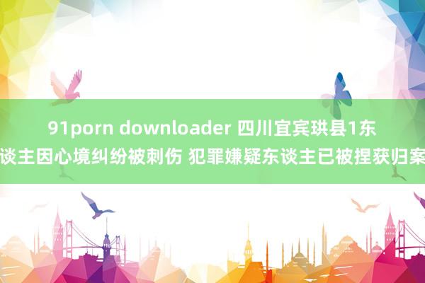 91porn downloader 四川宜宾珙县1东谈主因心境纠纷被刺伤 犯罪嫌疑东谈主已被捏获归案