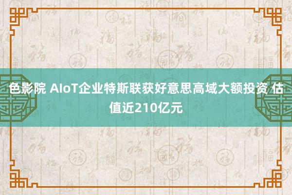 色影院 AIoT企业特斯联获好意思高域大额投资 估值近210亿元