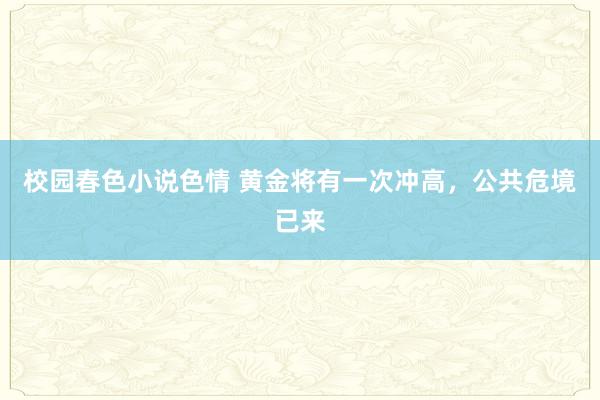 校园春色小说色情 黄金将有一次冲高，公共危境已来